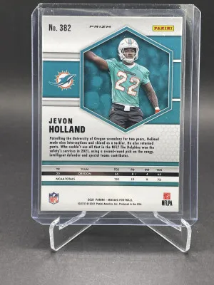 2021 Panini Mosaic Rookies Mosaic Genesis Prizm Jevon Holland #382 Rookie RC back