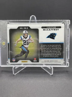 Christian McCaffrey 2021 Panini Obsidian Color Blast Insert #CB8 Panthers back