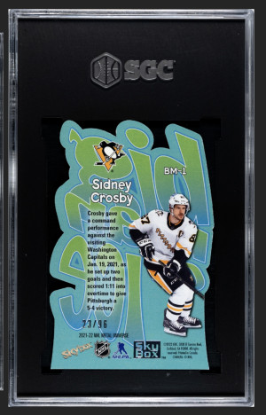 21/22 Metal Universe Sidney Crosby Big Man on Ice #23/96 back