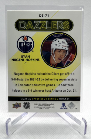 2021-22 Upper Deck Ryan Nugent-Hopkins Dazzlers Pink #DZ71 back