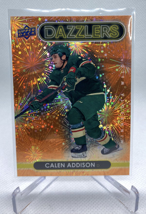 2021-22 Upper Deck Calen Addison Dazzlers Orange back