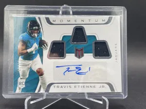 Travis Etienne Panini Chronicles Momentum RPA 49/75 front