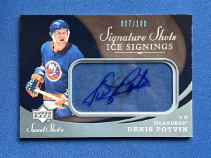 2007-08 UD Sweet Shot - Denis Potvin Signature Shots Ice Signings Auto /100 #SSR-DP front