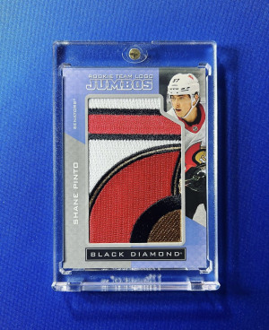 2021-22 UD Black Diamond - Shane Pinto Team Logo Jumbos RTL-SP front