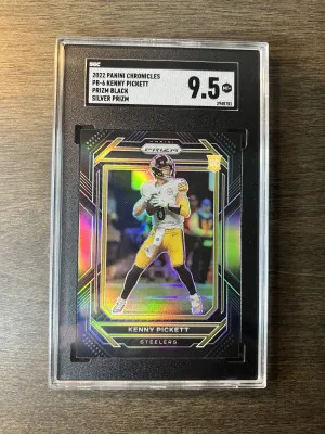 Kenny Pickett 2022 Chronicles Prizm Black Silver SGC 9.5 front
