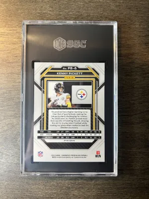 Kenny Pickett 2022 Chronicles Prizm Black Silver SGC 9.5 back