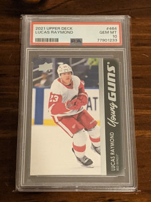 2021 Lucas Raymond Young Guns PSA 10 front