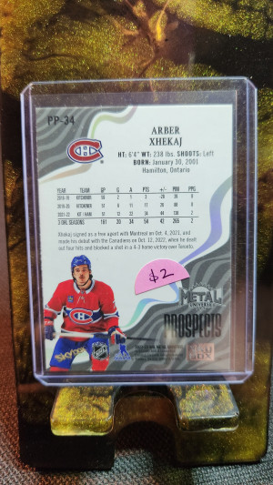 Arber Khekaj '23 Skybox Premium Prospects PP-34 back
