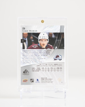 Cale Makar  Upper Deck SP Game Used Materials back