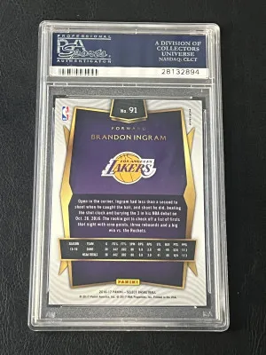 2016 Select Brandon Ingram Tri Color Prizm RC PSA 10 back