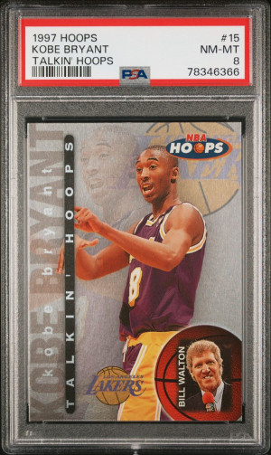 1997 Hoops Kobe Bryant Talkin' Hoops PSA 8 front