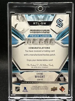 Shane Wright Black Diamond Team Jumbo Logos back