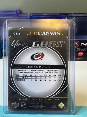 2021 Upper Deck Extended Series Jack Drury Young Guns Canvas back