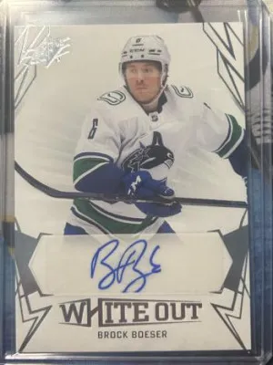 Brock Boeser White Out SPX Auto front