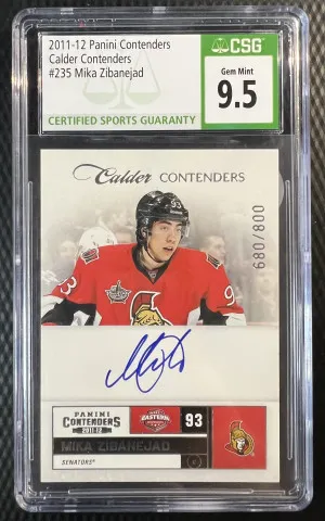 2011-12 Panini Mika Zibanejad Auto /800 front