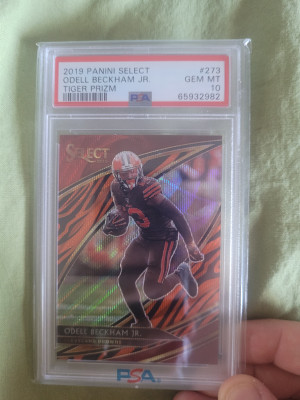 2019 Select Odell Beckham Jr. Field Level Tiger Stripe front