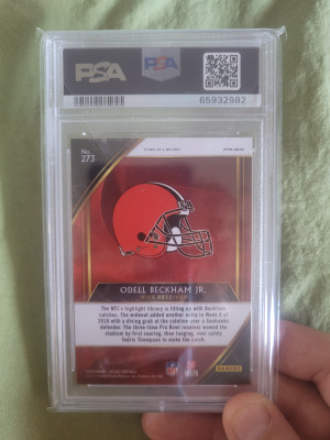 2019 Select Odell Beckham Jr. Field Level Tiger Stripe back