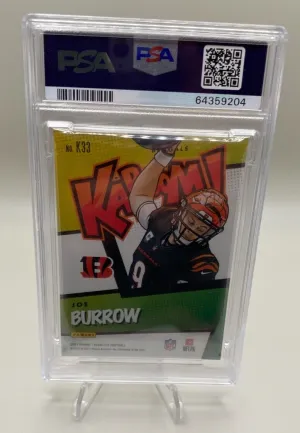 2021 Absolute Kaboom! #K33 Joe Burrow PSA 9 back