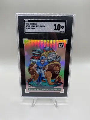 2022 Donruss Optic Aidan Hutchinson Rookie Downtown SSP Case Hit #DT-AH front