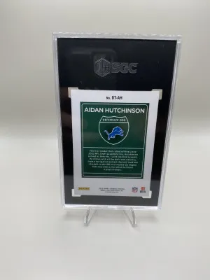 2022 Donruss Optic Aidan Hutchinson Rookie Downtown SSP Case Hit #DT-AH back