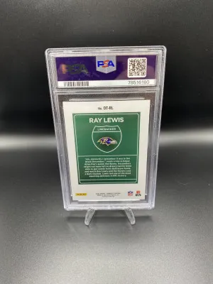 2022 Donruss Optic Ray Lewis Downtown PSA 10 Gem Mint back