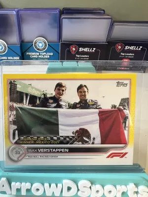 2022 Topps Formula 1 Max Verstappen Grand Prix Winner Yellow front