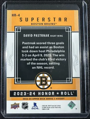 2023-24 Upper Deck Series One DAVID PASTRNAK Honor Roll /250 back