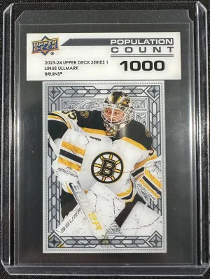 2023-24 Upper Deck Series One LINUS ULLMARK Population Count 1000 front