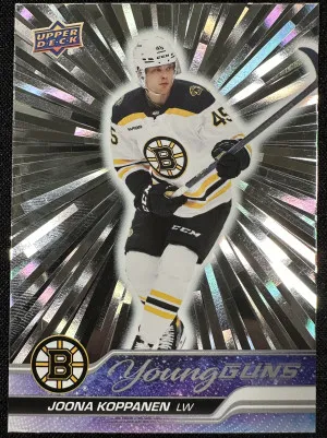 2023-24 Upper Deck Series One JOONA KOPPANEN Young Guns Outburst Silver front