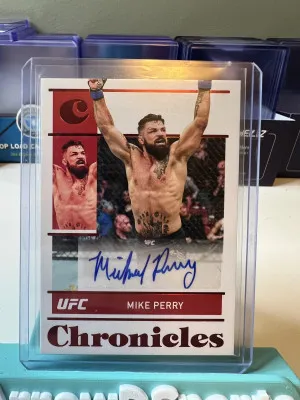 2022 Panini Chronicles Mike Perry Auto Red front