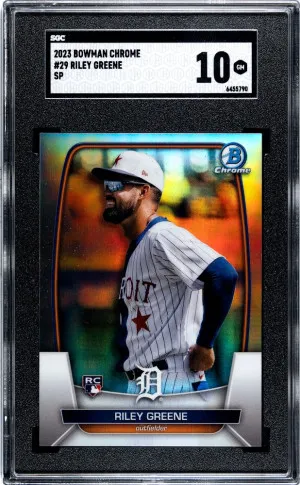 2023 Bowman Chrome Riley Greene Rookie Variation SP front