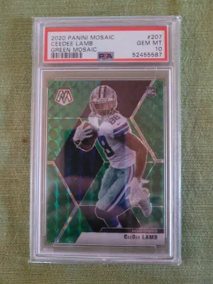 2020 Panini Mosaic Ceedee Lamb Green Mosaic front