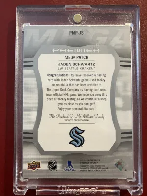 2021 Jaden Schwartz Premier Mega Patch /28 back