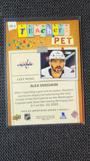 '23-'24 UD Series 1 Teacher's Pet Alex Ovechkin back