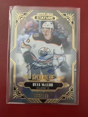 Ryan McLeod Stature Rookie Auto /199 front