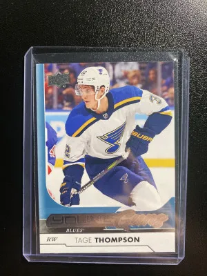 Tage Thompson 17-18 UD S1 Young Guns front
