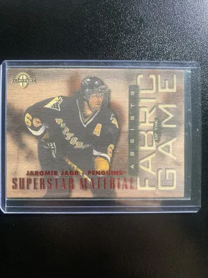 Jaromir Jagr 1997 Leaf Limited Fabric of the Game Superstar Material Red 338/500 front