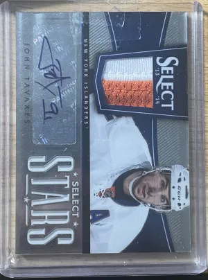 2013 Panini Select John Tavares Auto Patch /15 front