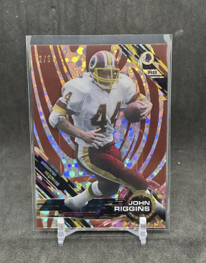John Riggins 2015 Topps High Tek Blade Red Orbit Diffractor /5 #27 Redskins HOF front