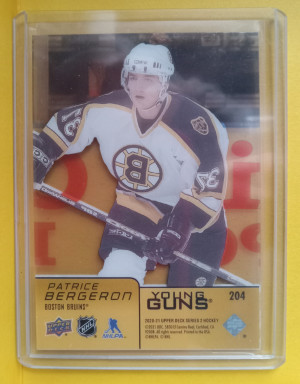 2020-21 Upper Deck Series 2 Young Guns Retro #204 Patrice Bergeron back