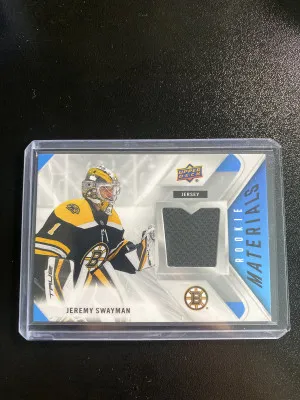 Jeremy Swayman 21-22 UD S2 Rookie Materials front