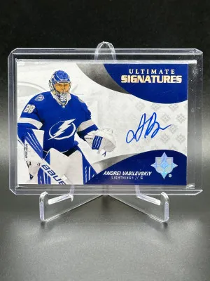 2020-21 Upper Deck Ultimate Collection Andrei Vasilevskiy Ultimate Signatures Redemption (NOT GEM MINT) front