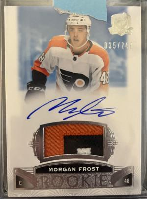 Morgan Frost 2019-20 UD The Cup Rookie Patch Auto RPA front