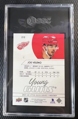 2021-22 Upper Deck Speckled Rainbow Young Guns Joe Veleno RC back