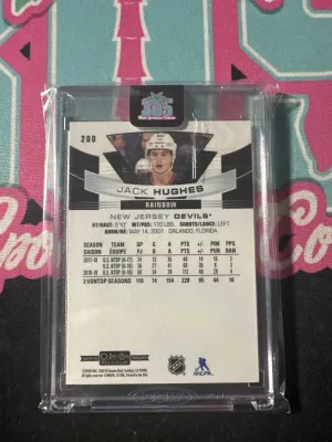 2019-20 OPC Platinum Rainbow #200 Jack Hughes RC ROOKIE back