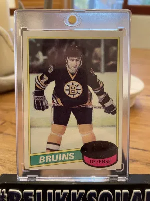 1980-81 TOPPS # 140 BRUINS RAY BOURQUE EX+ ROOKIE  CARD front