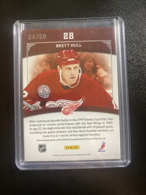 Brett Hull 2011 Panini Dominion Championship Gear /50 back