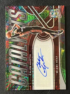 2021-22 Spectra Caleb Martin Catalysts Mojo Prizm Auto 4/25 front