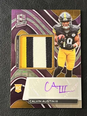 2022 Spectra Calvin Austin III 3 Color Patch RPA 11/30 front