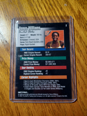 2003 Net Pro Venus Williams back